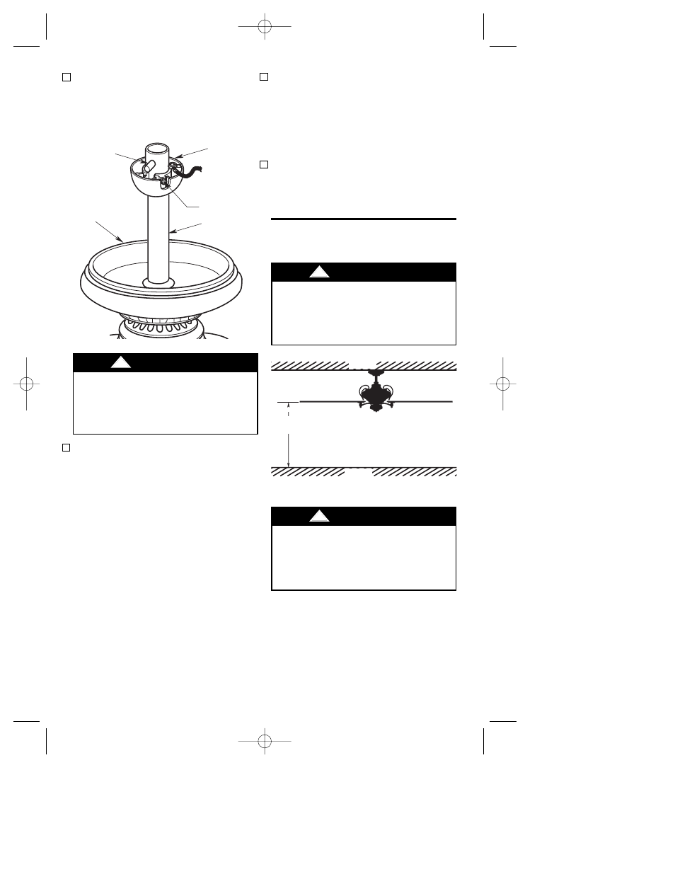 Warning, How to hang your ceiling fan | Emerson CF4600GLZ00 User Manual | Page 9 / 20