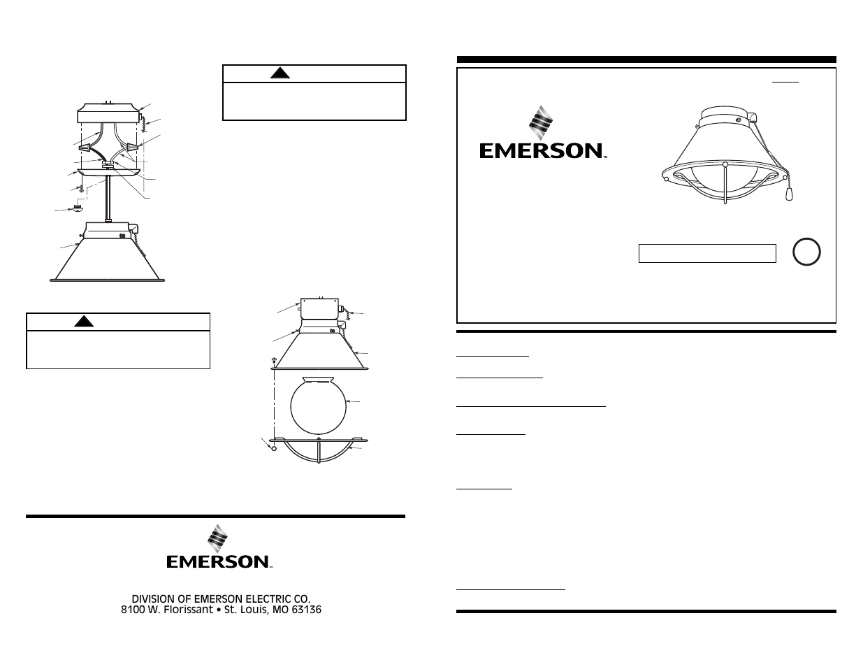 Emerson AIR COMFORT PRODUCTS LK46 User Manual | 2 pages