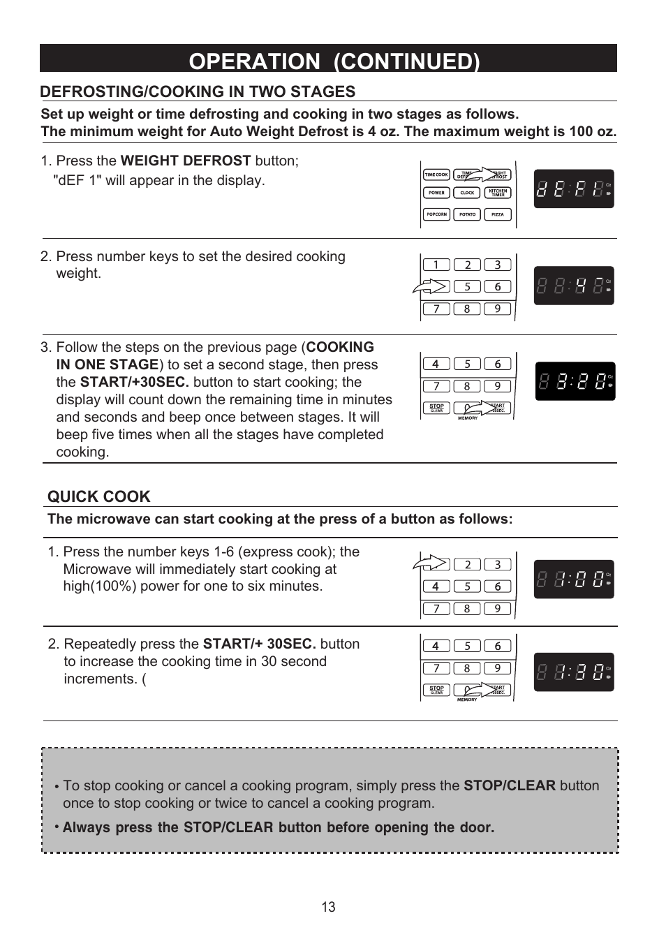 Operation (continued) | Emerson Radio MW9325SL User Manual | Page 14 / 32