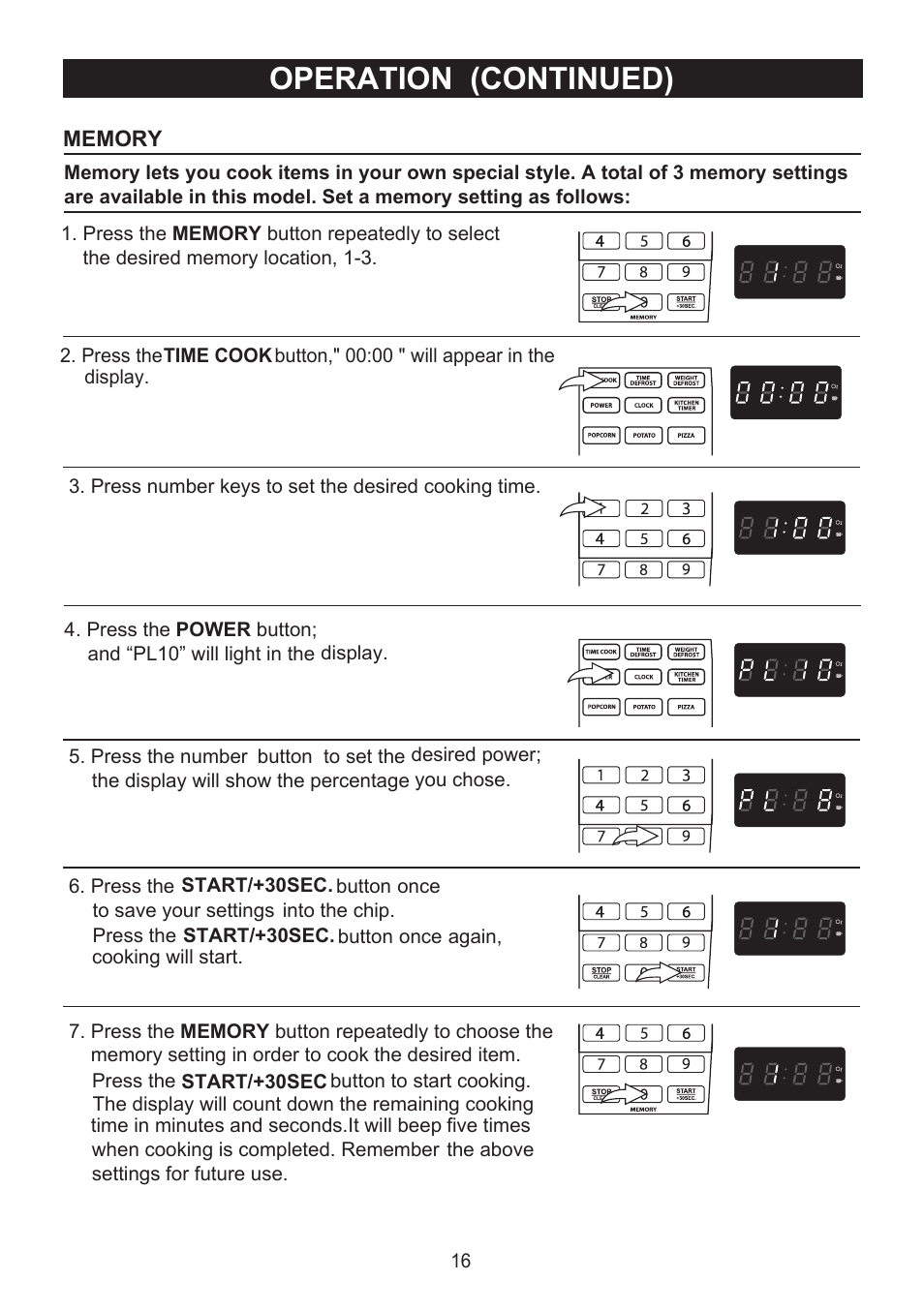 Operation (continued) | Emerson Radio MW9325SL User Manual | Page 17 / 32