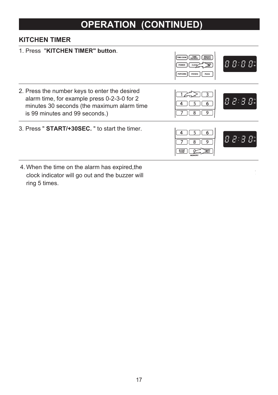 Operation (continued) | Emerson Radio MW9325SL User Manual | Page 18 / 32