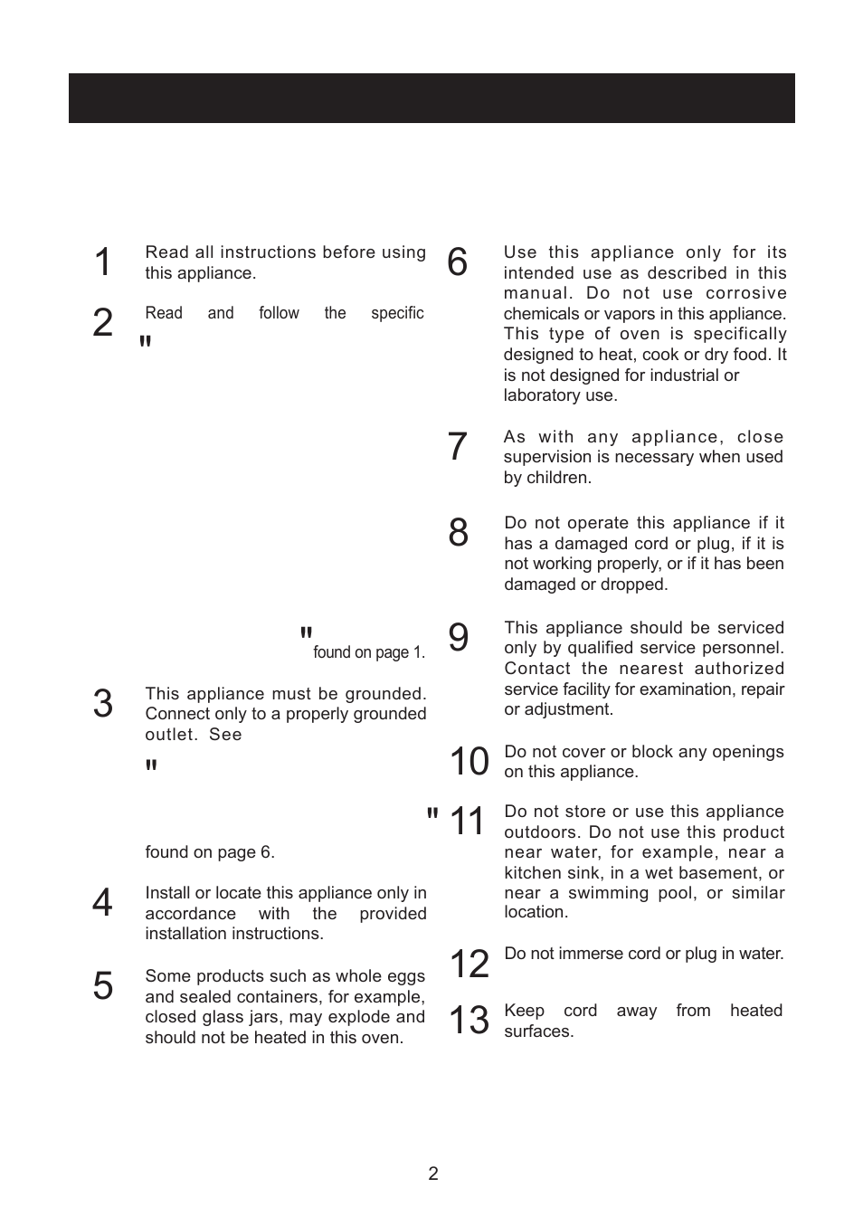 Important safety instructions, Grounding instructions, Save these instructions | Emerson Radio MW9325SL User Manual | Page 3 / 32