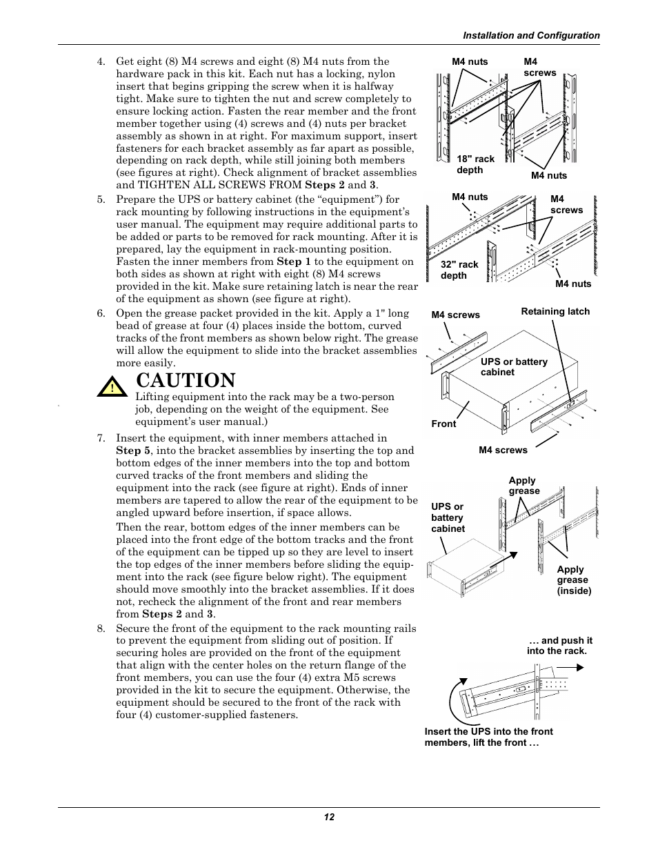 Caution | Emerson Liebert GXT2-10000RT208 User Manual | Page 18 / 56
