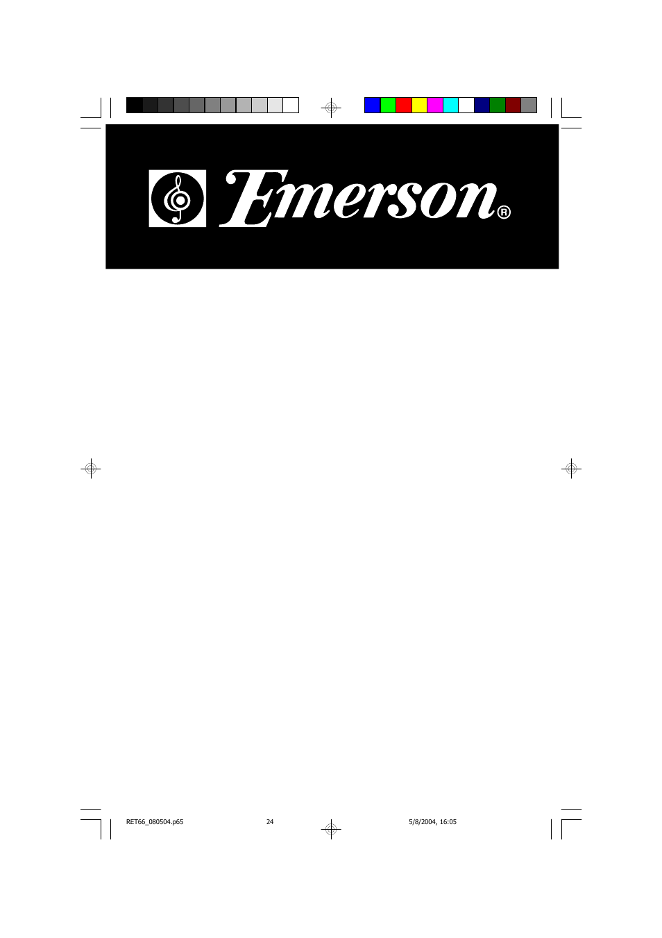 Emerson Radio RET66BK User Manual | 24 pages