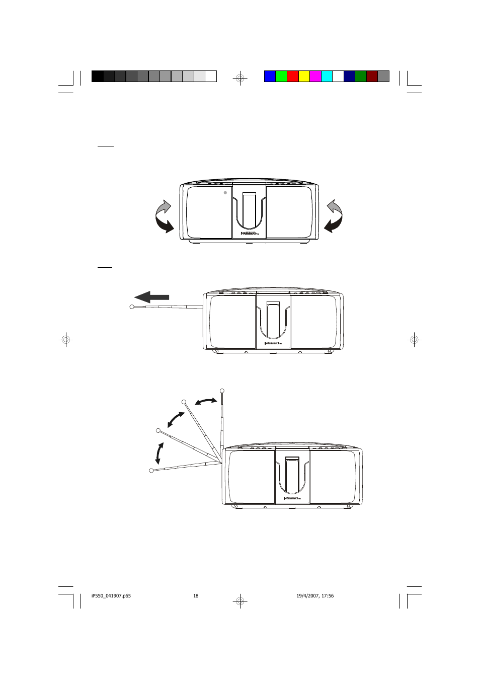 Antenna information | Emerson Radio iP550 User Manual | Page 19 / 36