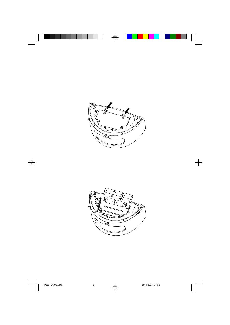 Installing the batteries | Emerson Radio iP550 User Manual | Page 7 / 36