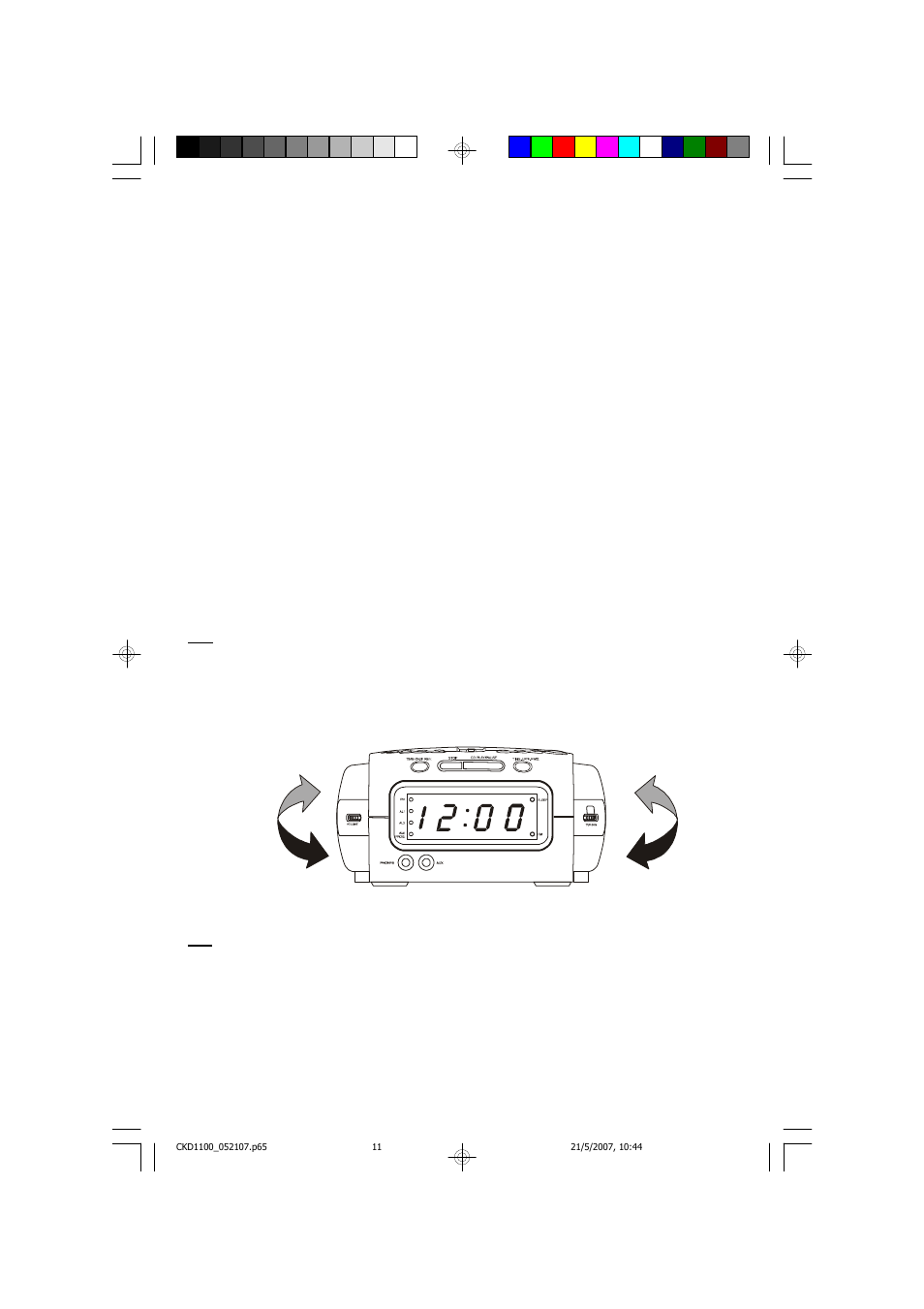 Listening to the radio, Antenna information | Emerson Radio CKD1100 User Manual | Page 12 / 30