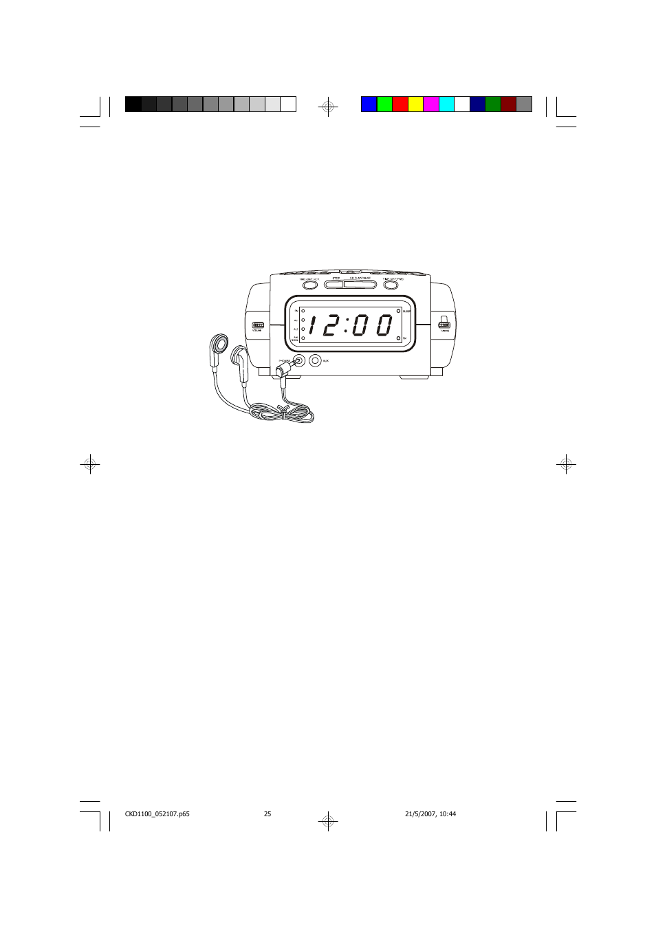 Headphone ( phones ) jack | Emerson Radio CKD1100 User Manual | Page 26 / 30