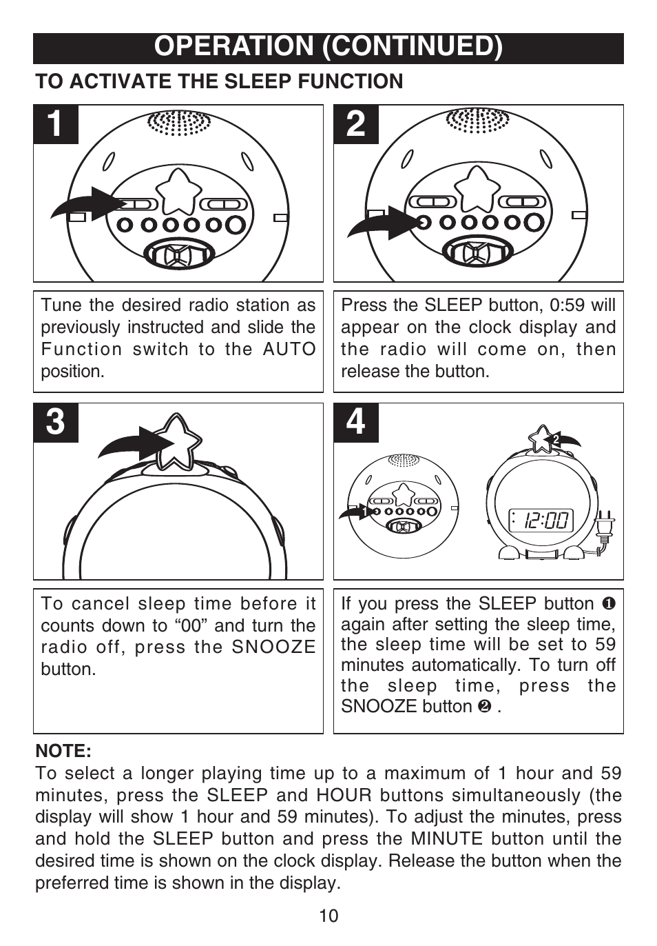 Operation (continued) | Emerson Radio DTE810 User Manual | Page 11 / 15
