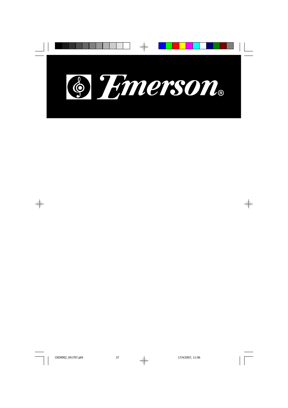 Emerson Radio CKD9902 User Manual | 27 pages