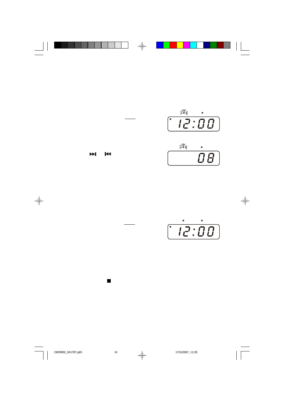 Repeat playback, One track repeat, All tracks repeat | Emerson Radio CKD9902 User Manual | Page 15 / 27