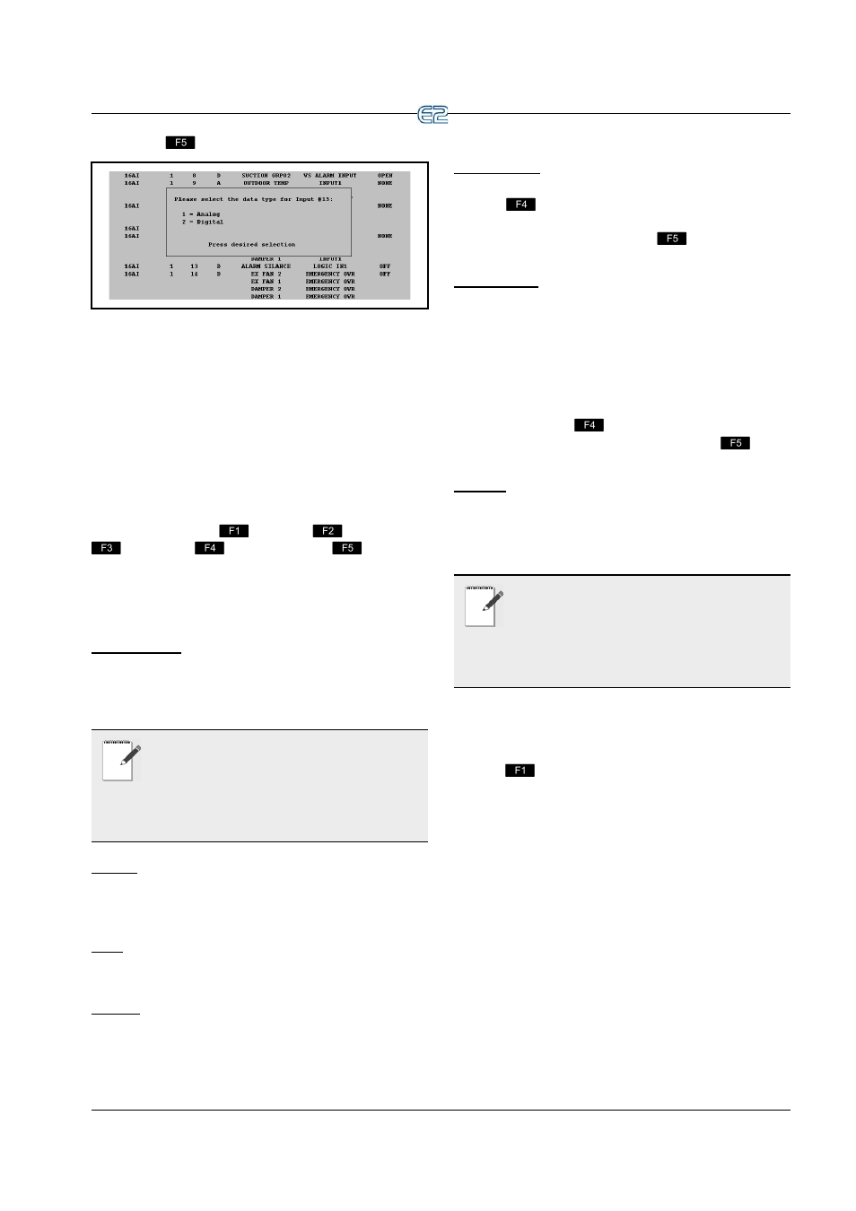 2 using the input definitions/status screen, Board type (read-only), Brd (read-only) | Pt (read-only), Type (read-only), Application, Association, Value (read-only), 3 setting up analog inputs | Emerson E2 User Manual | Page 101 / 273