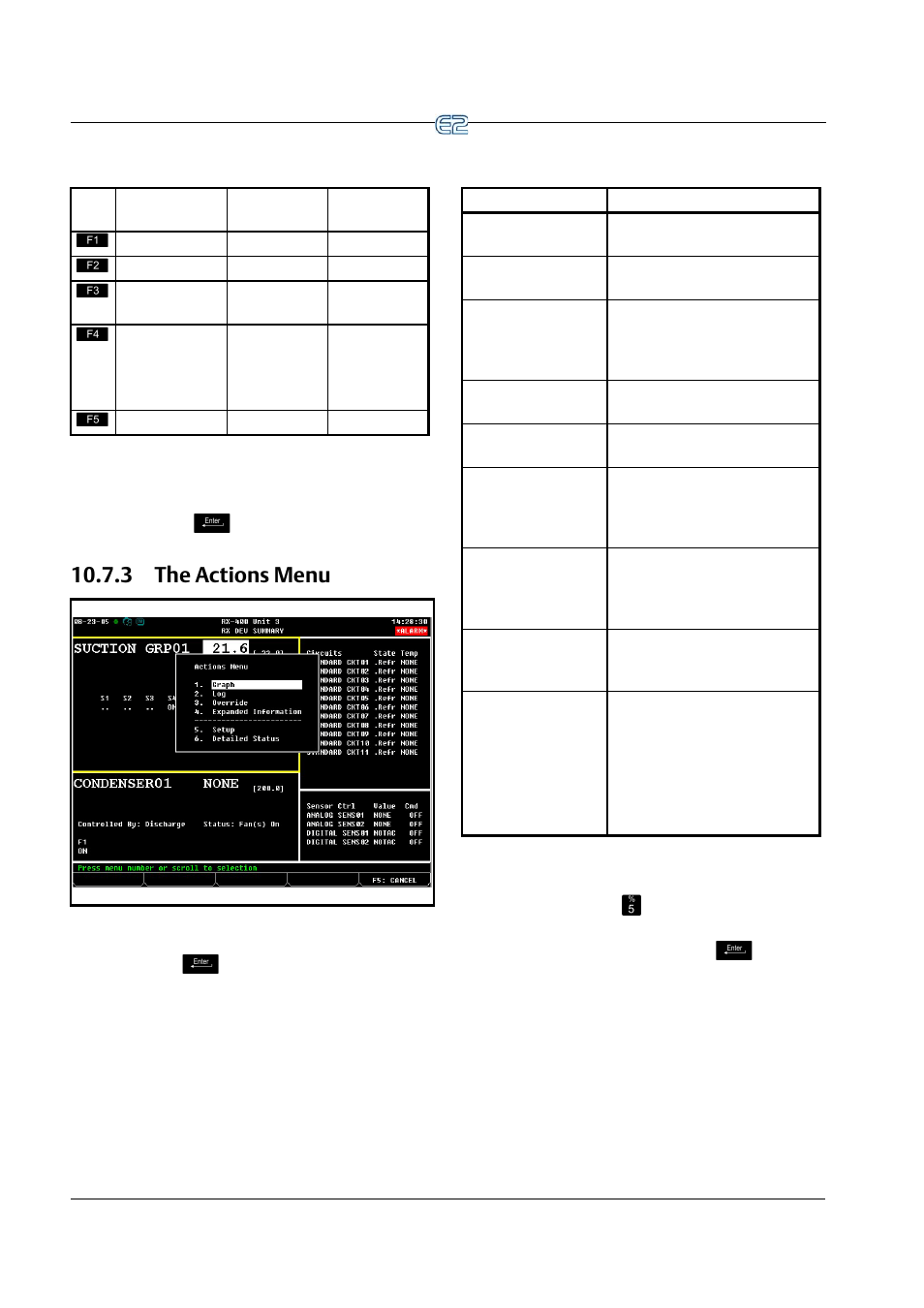3 the actions menu, 3 the actions menu -6 | Emerson E2 User Manual | Page 118 / 273