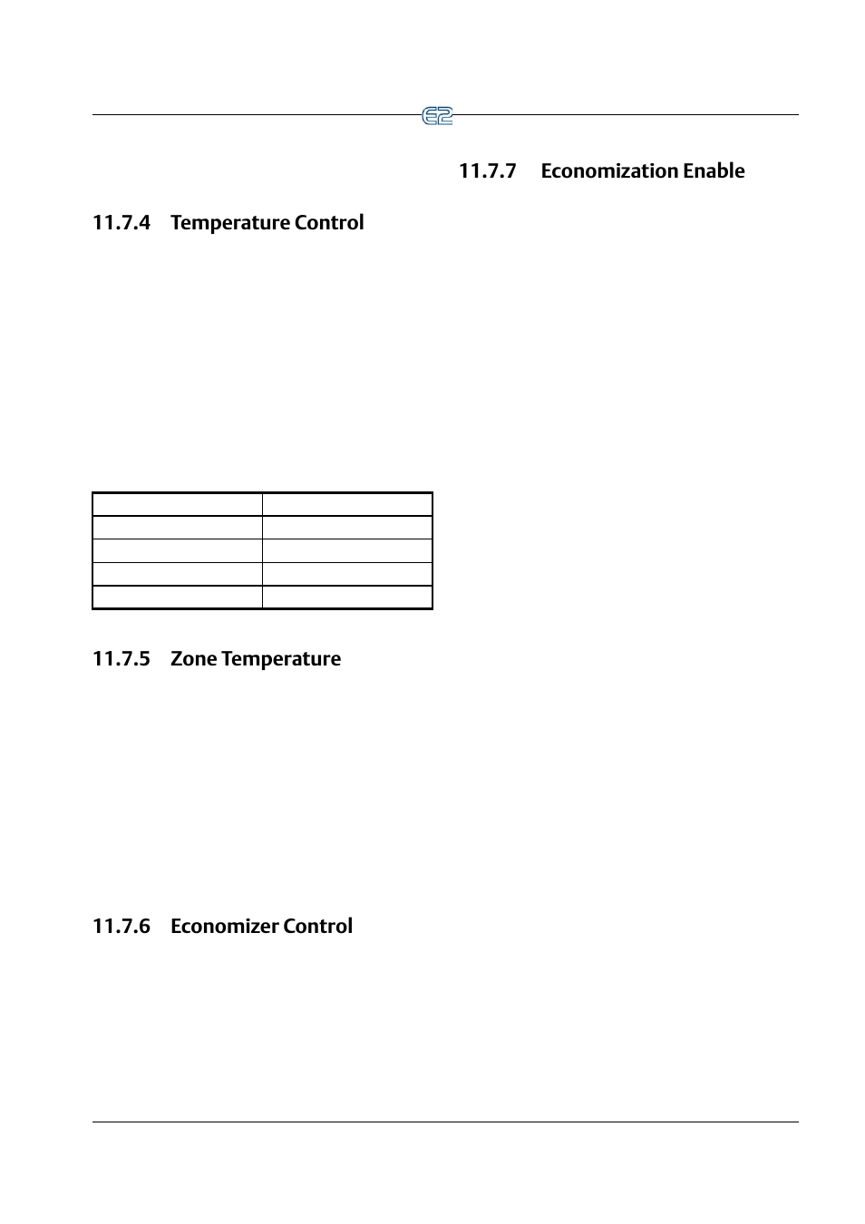 4 temperature control, 5 zone temperature, 6 economizer control | 7 economization enable | Emerson E2 User Manual | Page 169 / 273