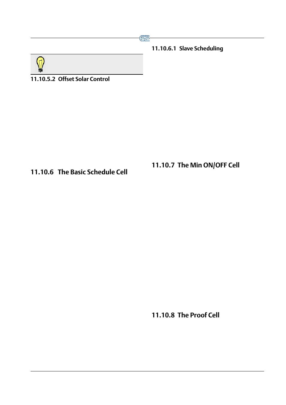 2 offset solar control, 6 the basic schedule cell, 1 slave scheduling | 7 the min on/off cell, 8 the proof cell, 2 offset solar control -33, 6 the basic schedule cell -33, 1 slave scheduling -33 | Emerson E2 User Manual | Page 175 / 273