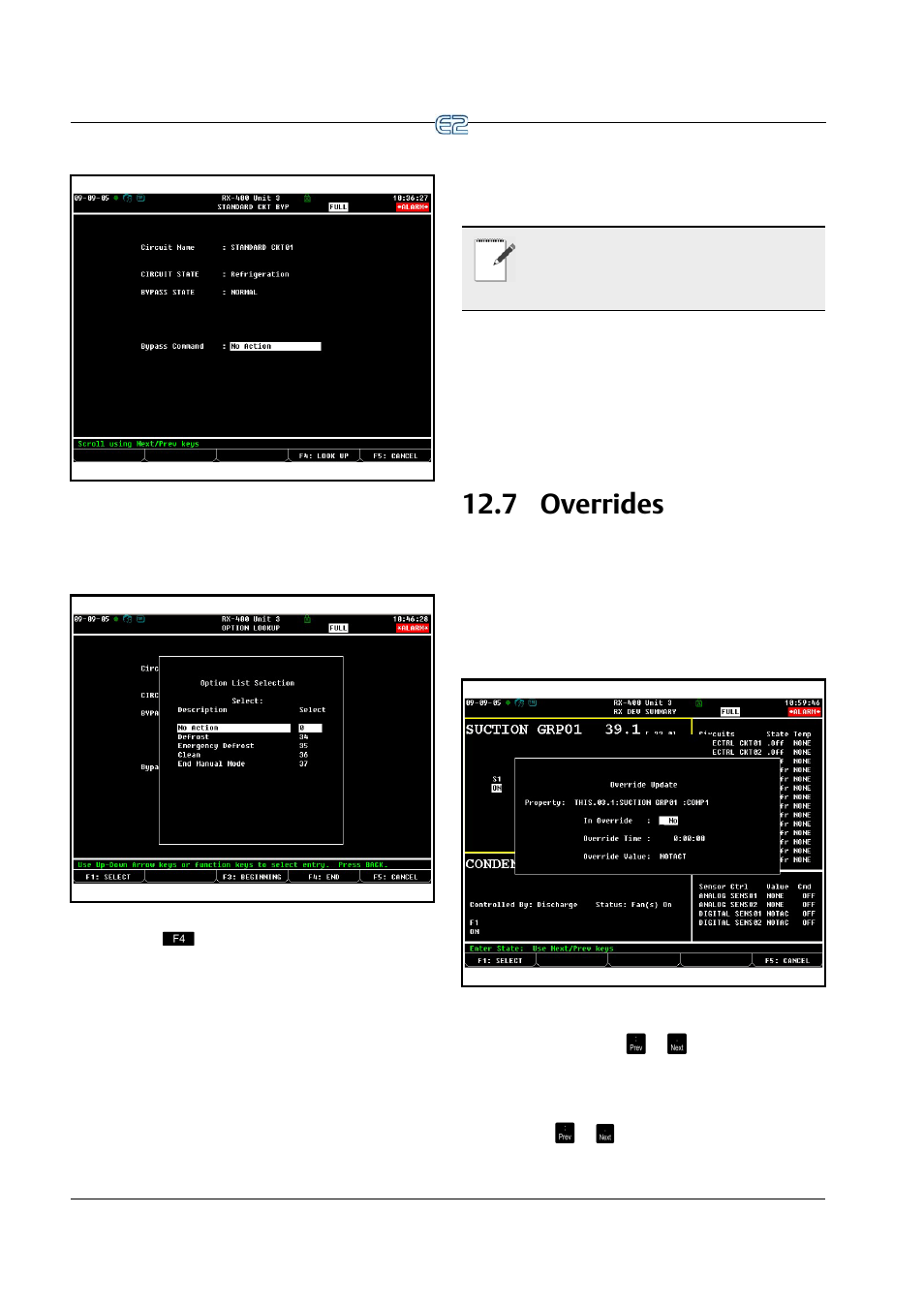 7 overrides, Verrides | Emerson E2 User Manual | Page 210 / 273