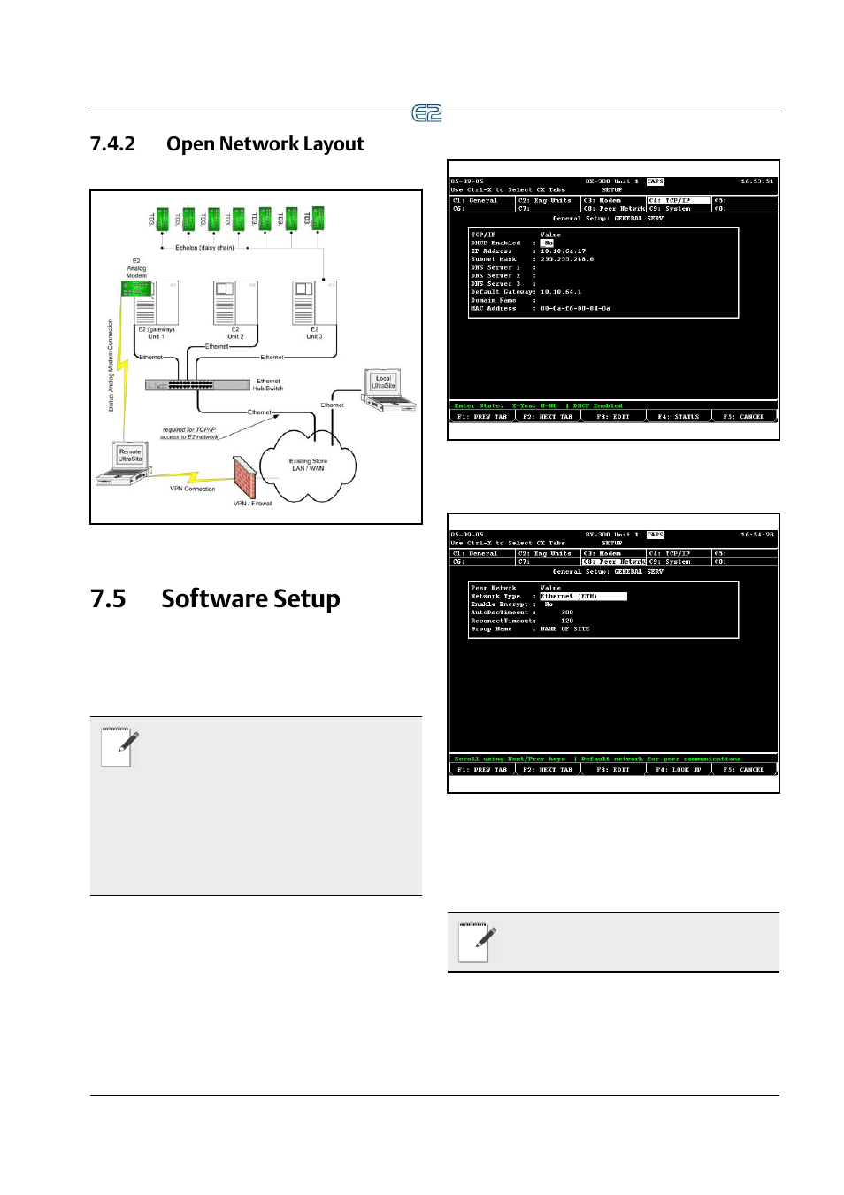 2 open network layout, 5 software setup, 2 open network layout -3 | Oftware, Etup | Emerson E2 User Manual | Page 85 / 273