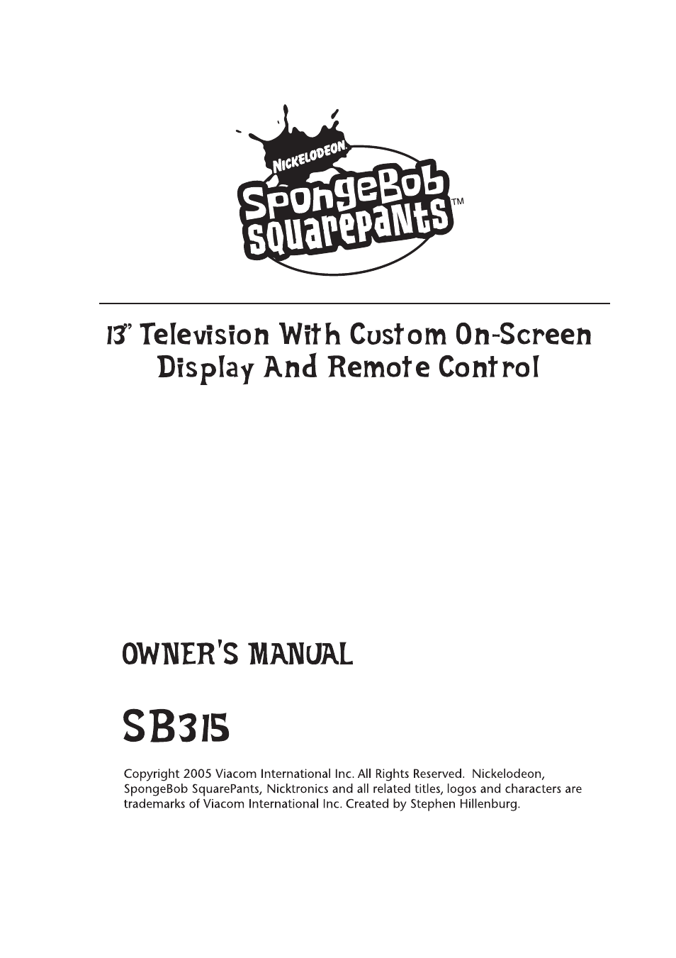 Emerson SB315 User Manual | 30 pages