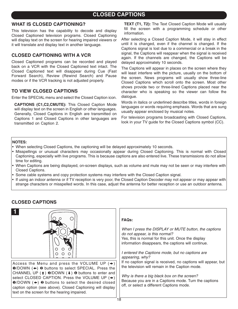 Closed captions | Emerson SB315 User Manual | Page 19 / 30