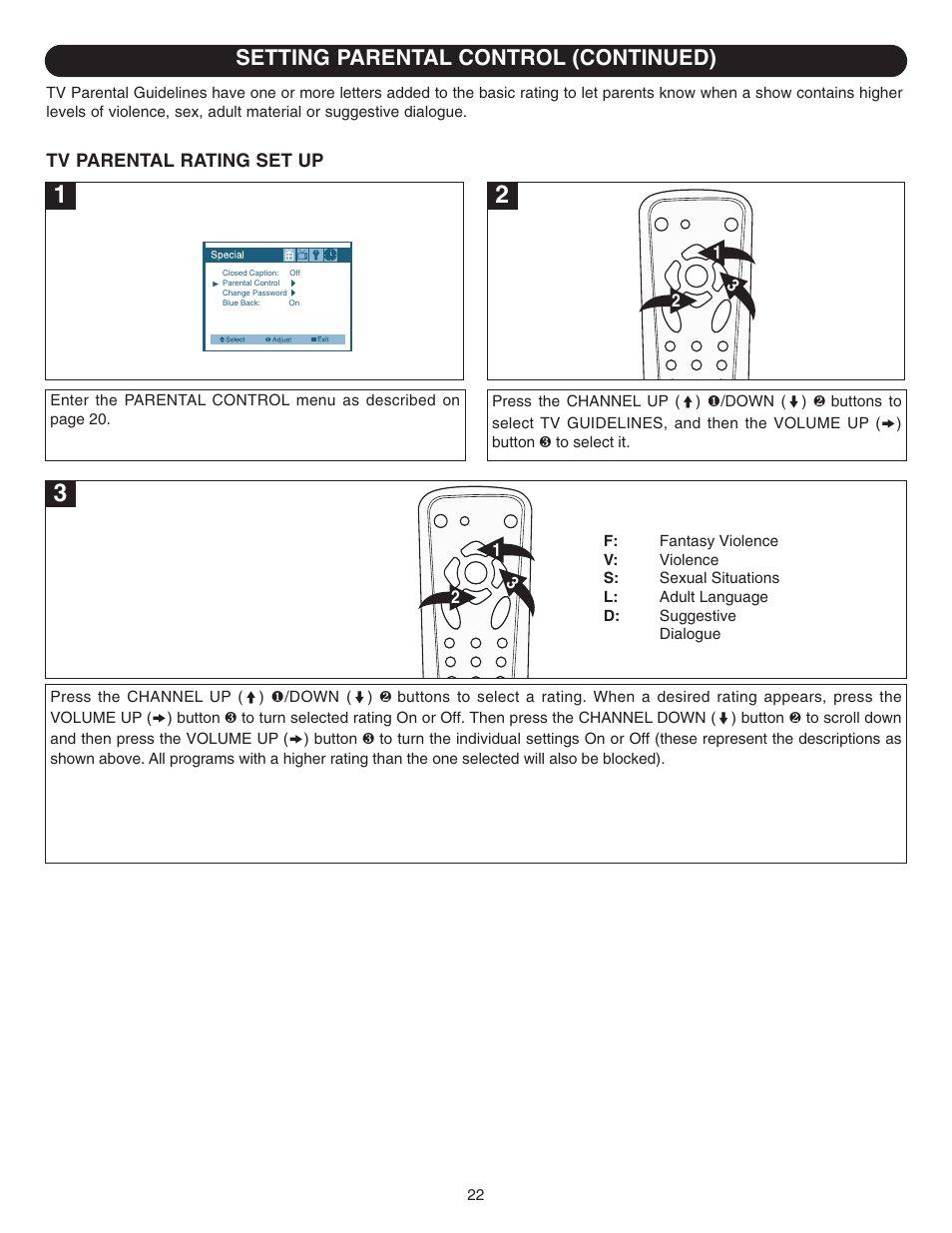 Setting parental control (continued) | Emerson SB315 User Manual | Page 23 / 30