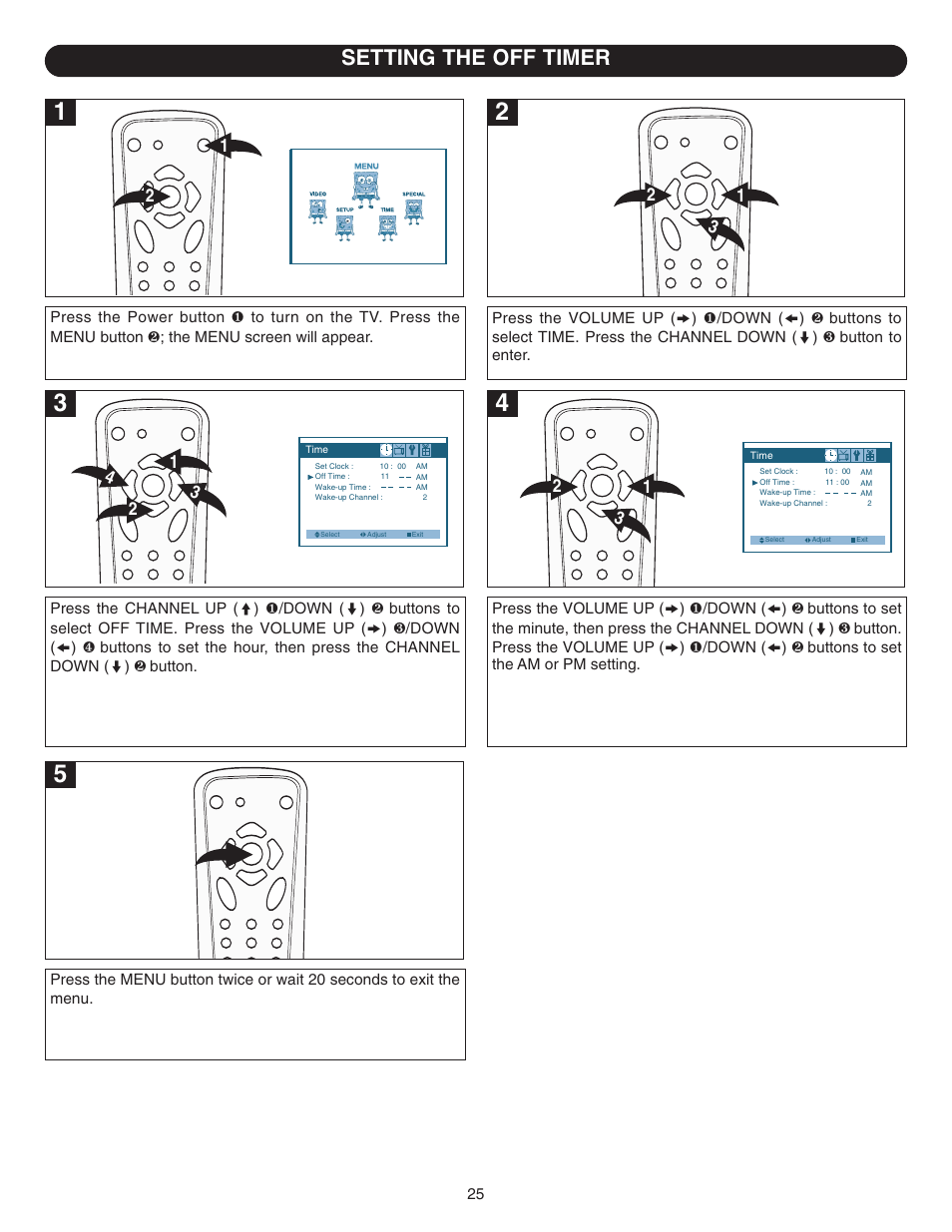 Setting the off timer | Emerson SB315 User Manual | Page 26 / 30