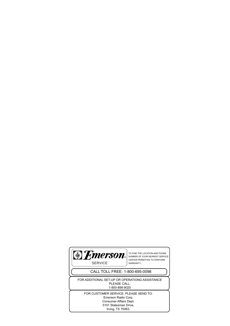 Emerson SB315 User Manual | Page 29 / 30
