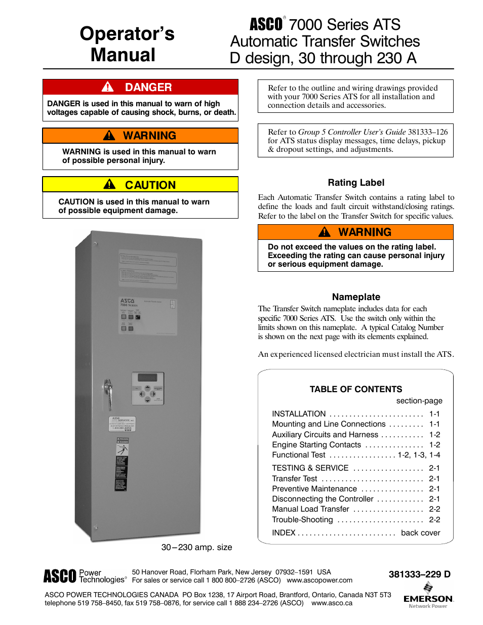 Emerson ASCO 7000 User Manual | 9 pages