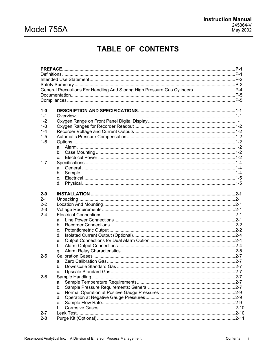Emerson 755A User Manual | Page 3 / 90