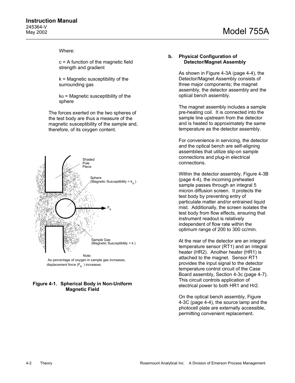 1 spherical body in non-uniform magnetic field, Model 755a, Instruction manual | Emerson 755A User Manual | Page 48 / 90