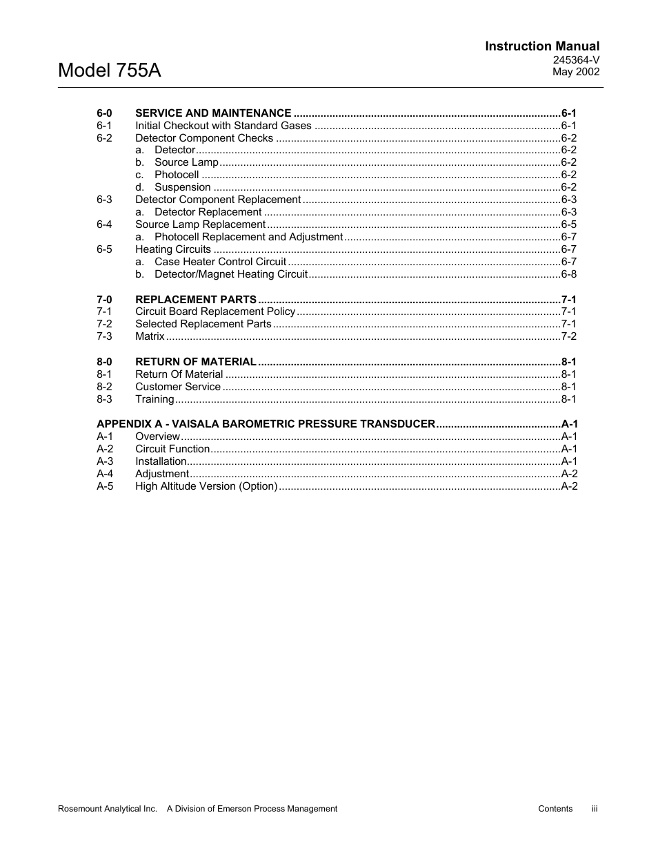 Model 755a | Emerson 755A User Manual | Page 5 / 90