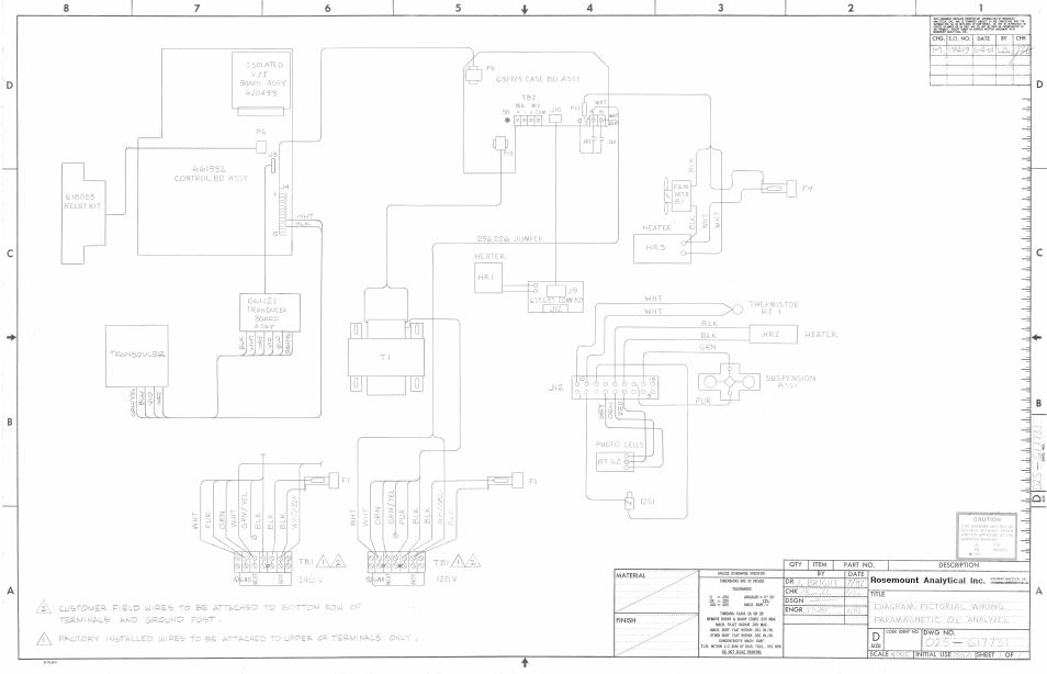 617731 pictorial wiring diagram, model 755a | Emerson 755A User Manual | Page 86 / 90