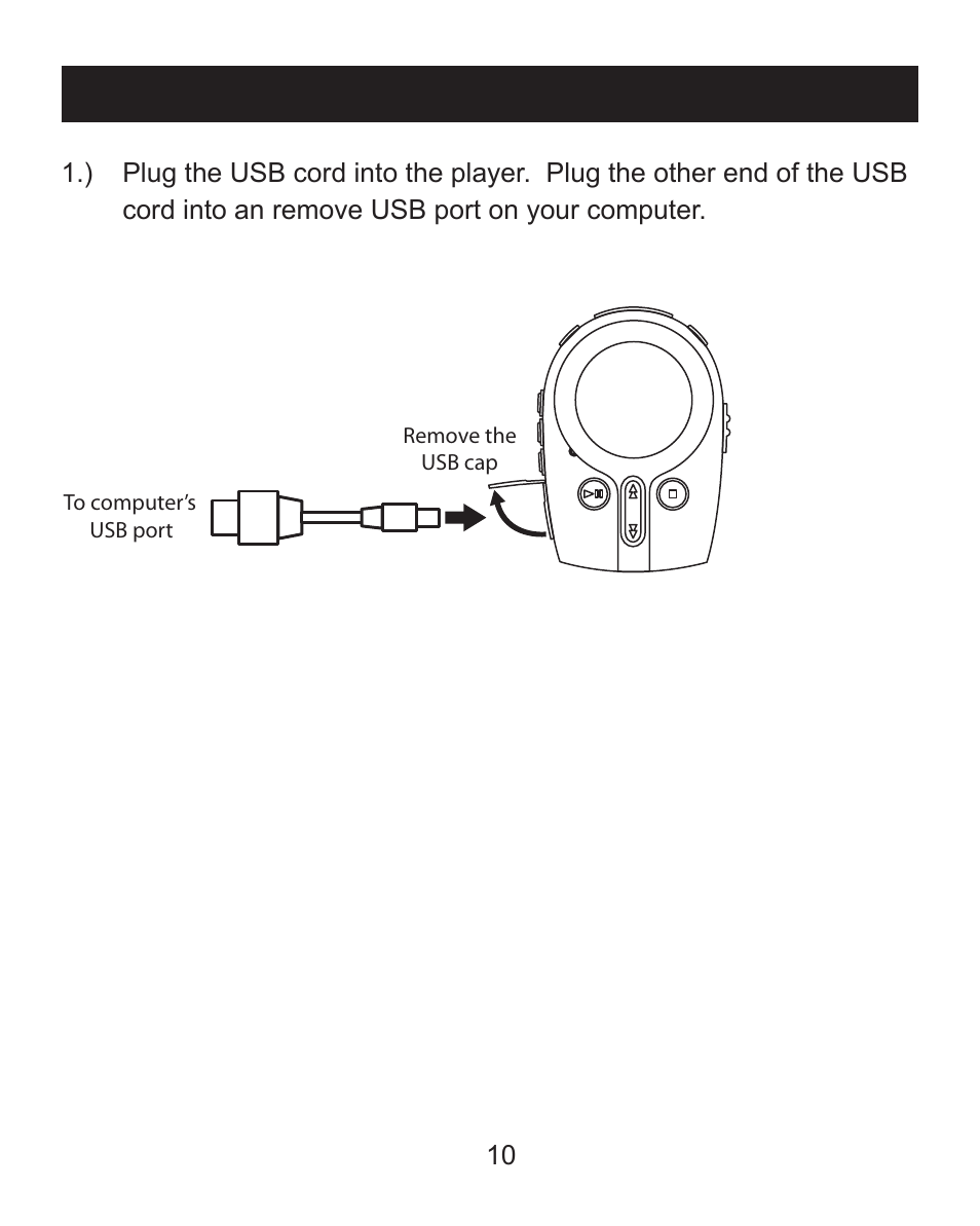 Connect the player to your computer | Emerson MP205 User Manual | Page 10 / 28
