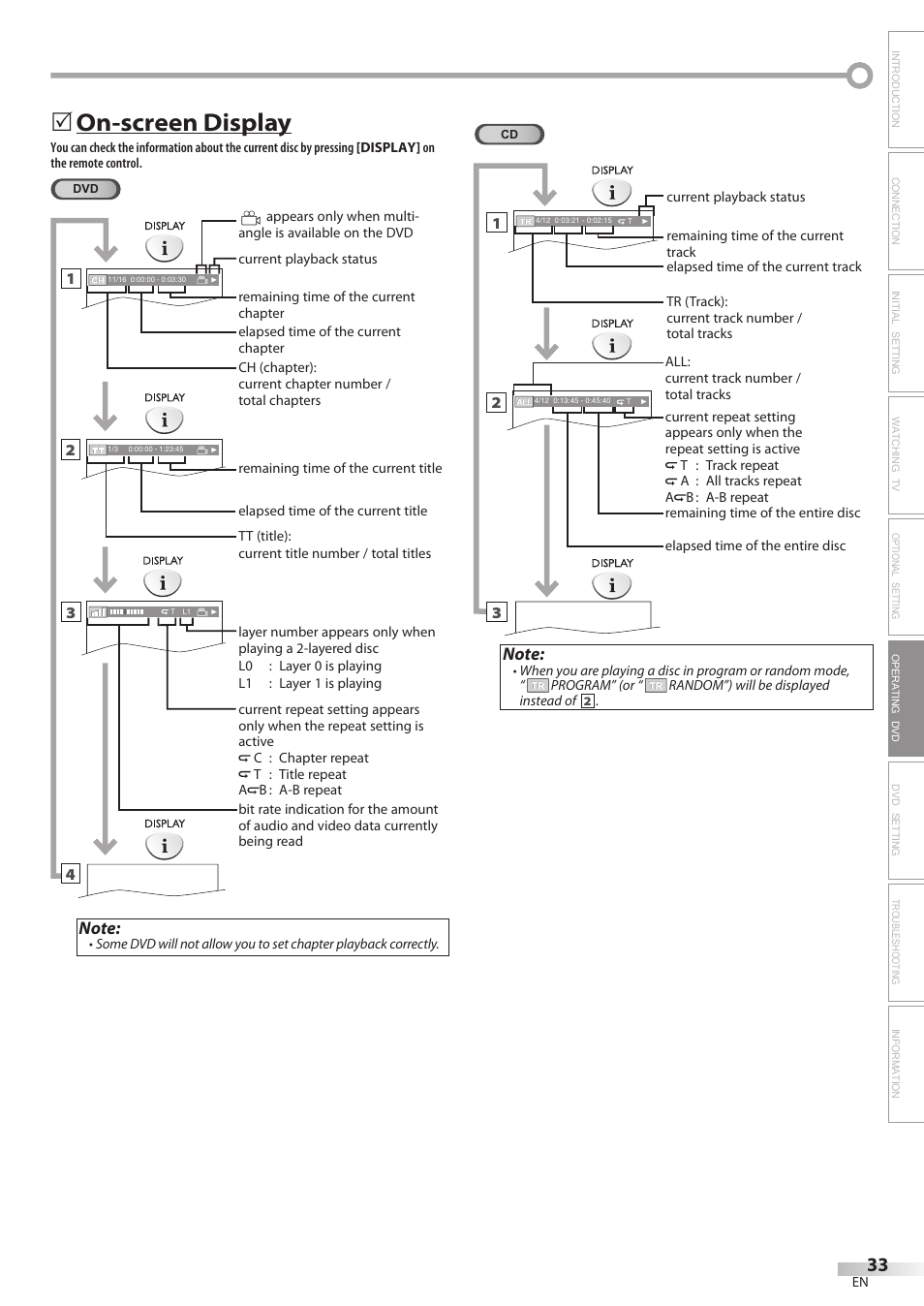 On-screen display | Emerson LD200EM8 User Manual | Page 33 / 48