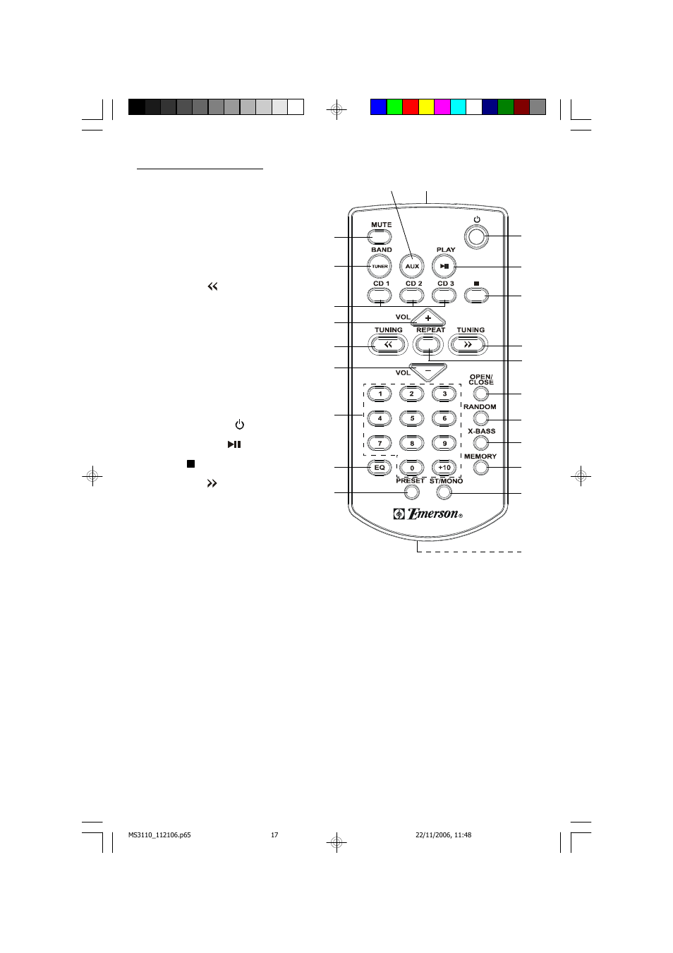 Emerson Radio MS3110 User Manual | Page 18 / 44