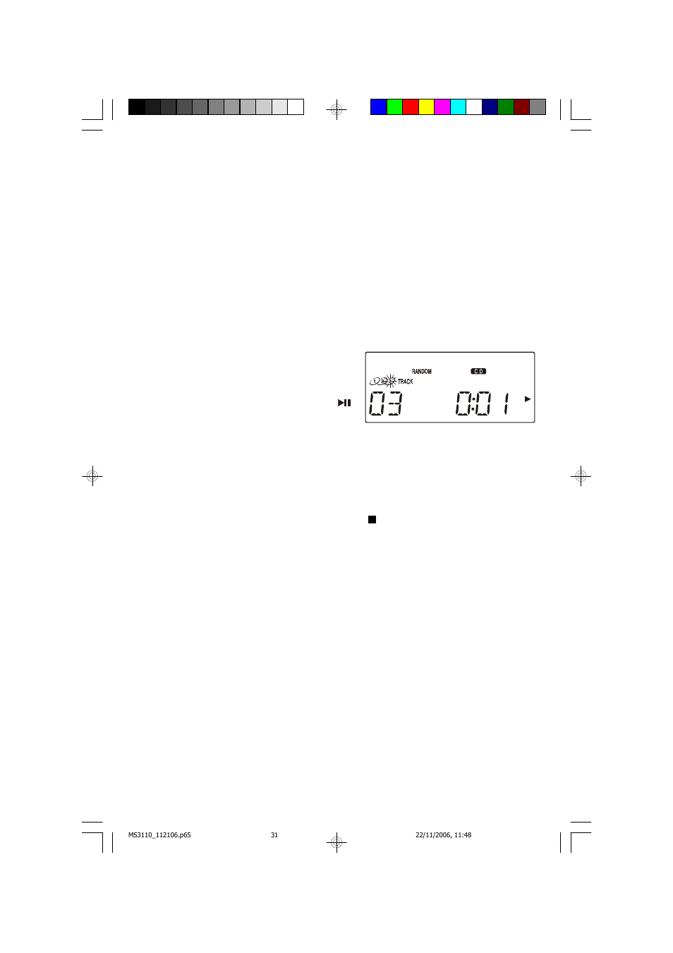 Random playback (remote control only) | Emerson Radio MS3110 User Manual | Page 32 / 44