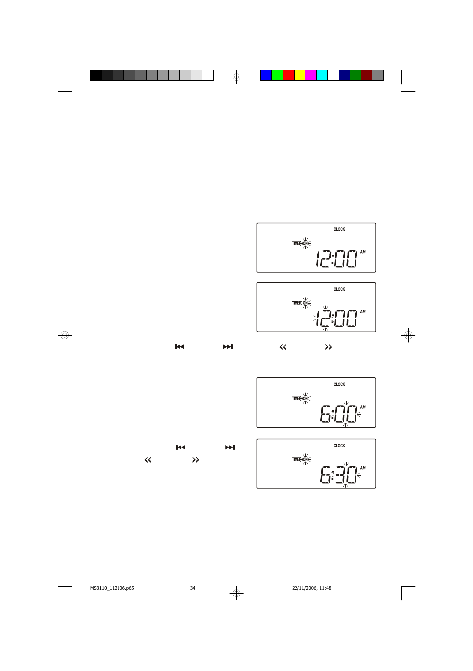 Special functions, Timer operation | Emerson Radio MS3110 User Manual | Page 35 / 44