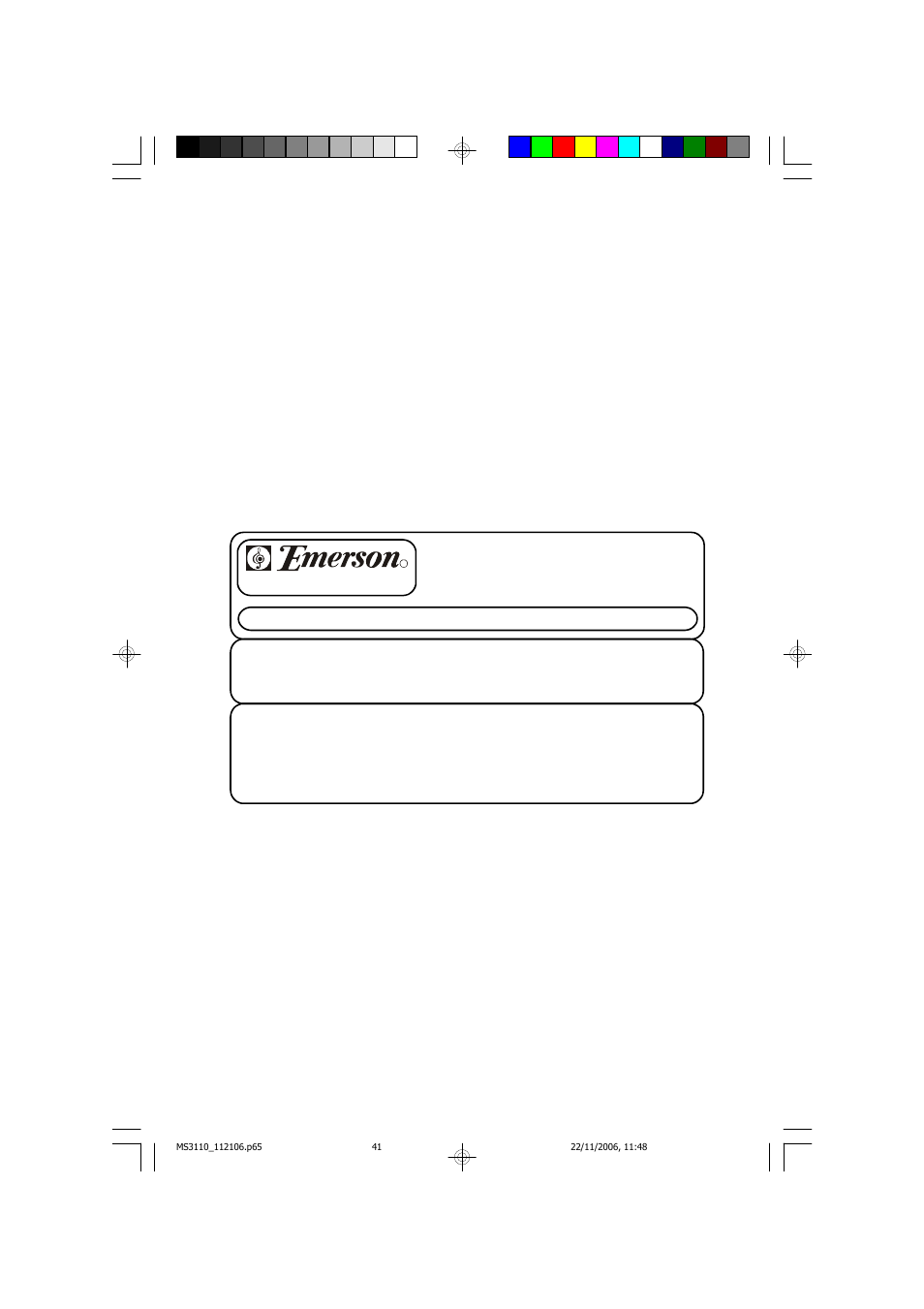 Care of the cabinet, Caution | Emerson Radio MS3110 User Manual | Page 42 / 44