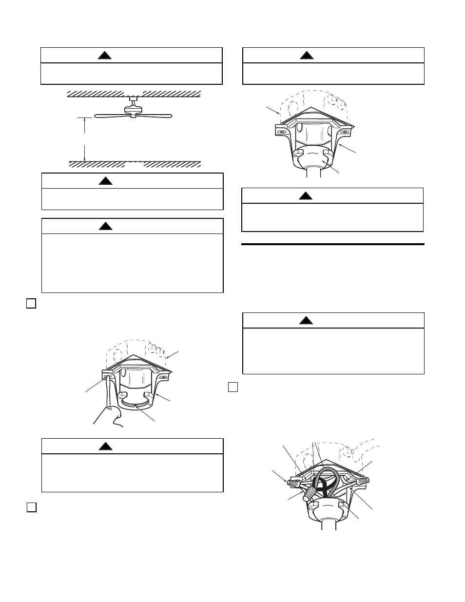How to hang your ceiling fan, How to wire your ceiling fan, Warning | Emerson CF742PFOB User Manual | Page 5 / 8