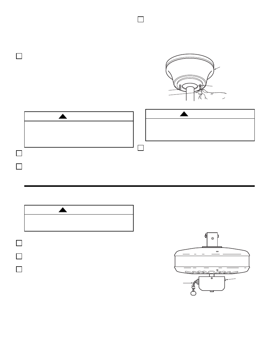 Using your ceiling fan, Warning | Emerson CF742PFOB User Manual | Page 6 / 8