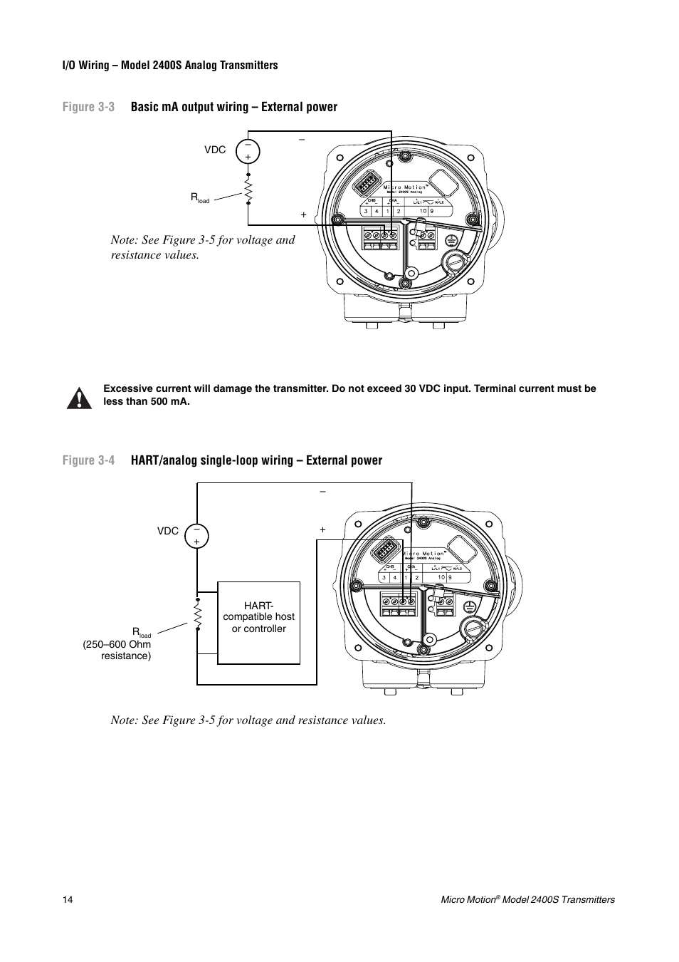 Figure 3-3, Figure 3-4 | Emerson 2400S User Manual | Page 18 / 44