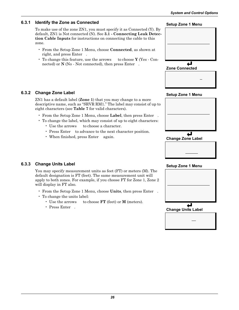 1 identify the zone as connected, 2 change zone label, 3 change units label | Identify the zone as connected, Change zone label, Change units label | Emerson Liqui-tect MC68HC16Z1 User Manual | Page 30 / 48