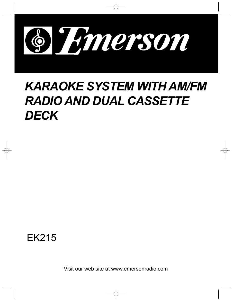 Emerson EK215 User Manual | 16 pages