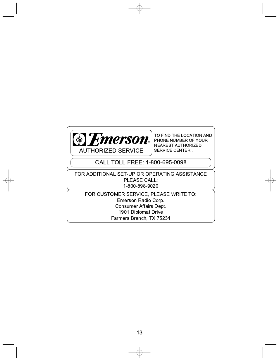 Emerson EK215 User Manual | Page 14 / 16