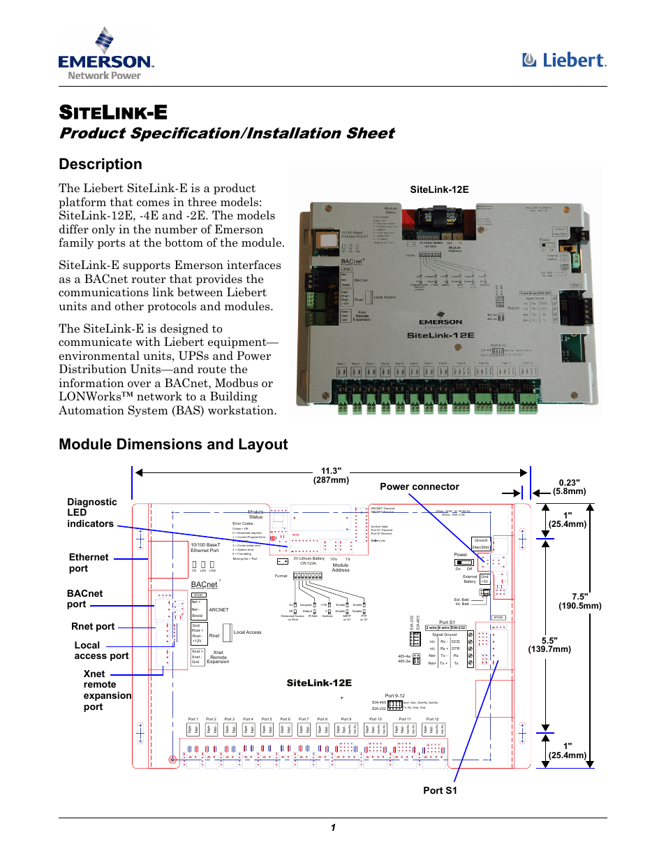 Emerson SiteLink-2E User Manual | 4 pages