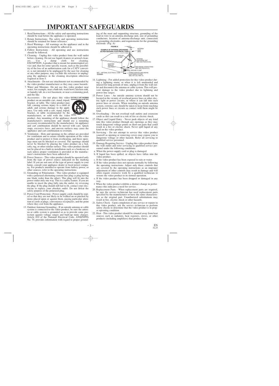 Important safeguards | Emerson EWD2003 User Manual | Page 3 / 44