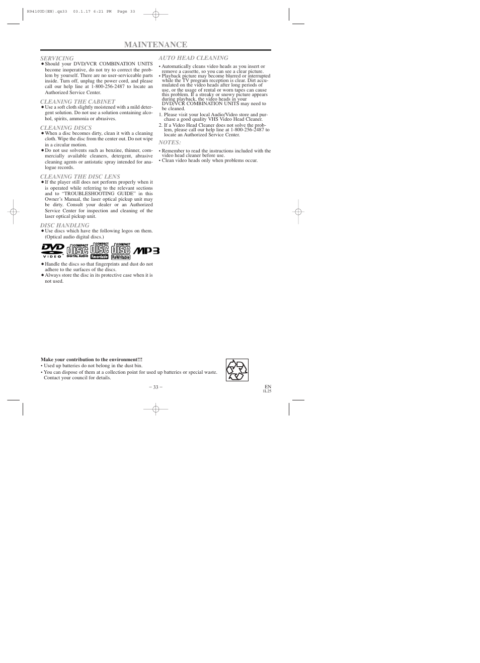 Maintenance | Emerson EWD2003 User Manual | Page 33 / 44