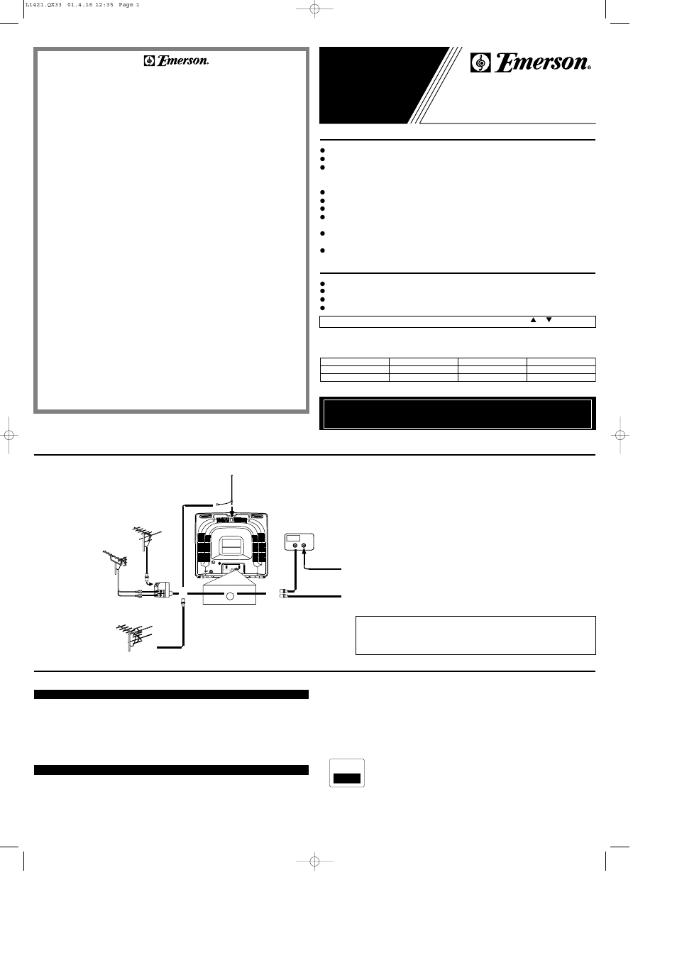 Emerson EWT1931 User Manual | 8 pages