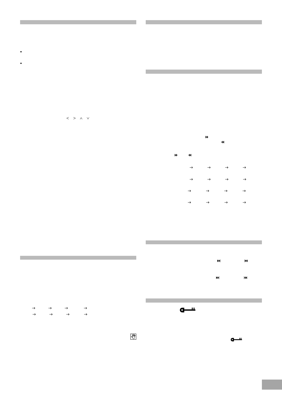 Basic playback (continued), Slow motion playback (dvd disc only), Frame by frame advance (‘step’ function) | High-speed search (fast forward or fast reverse), Skipping chapter or tracks, Key lock ( ) | Emerson Radio AV50 User Manual | Page 21 / 44