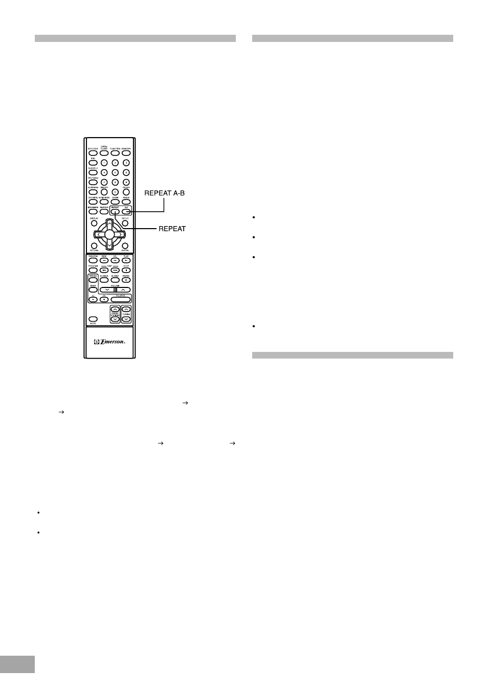 Repeat playback, A-b repeat playback, Random playback | Emerson Radio AV50 User Manual | Page 24 / 44