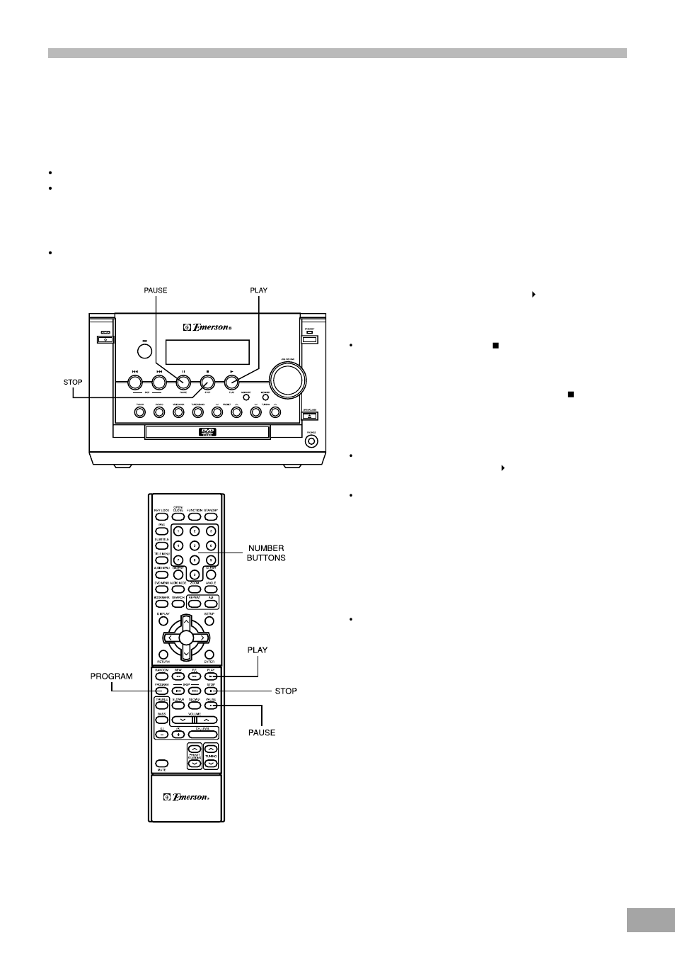 Program play (audio cds only) | Emerson Radio AV50 User Manual | Page 25 / 44